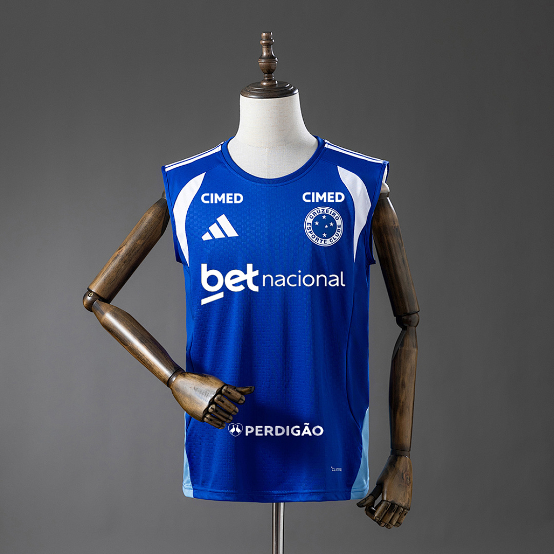 Cruzeiro 26/27 All sponsors Training - Blue Vest Camisa S-4XL, foto 1