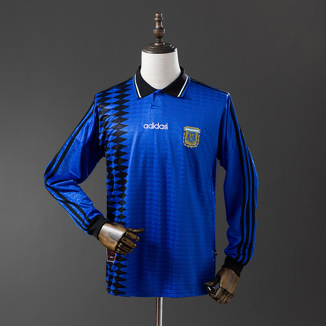Argentina 1994 Visitante Manga longa Retrô Camisa S-XXL, foto 1