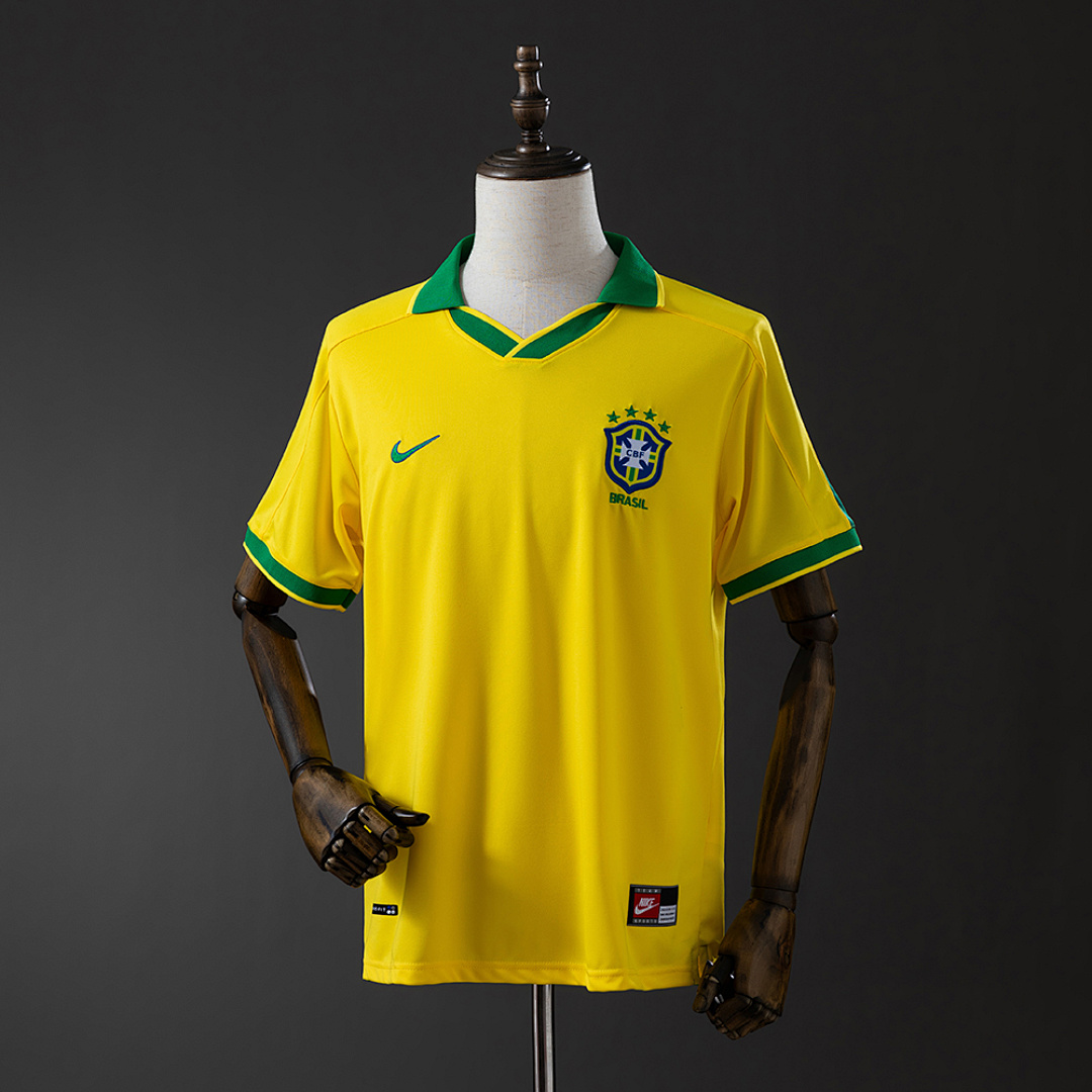 Brazil 1997 Titular Retrô Camisa S-XXL, foto 1