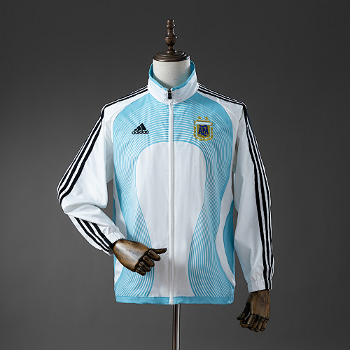Argentina 05/06 Retrô Windbreaker - White & Blue S-XXL