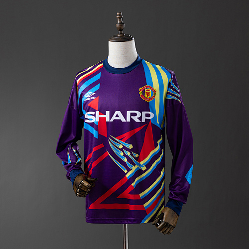M-U 92/94 Goleiro Manga longa Retrô Camisa S-XXL