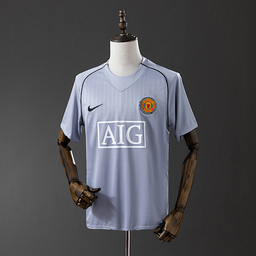 M-U 2007 Goleiro Grey Retrô Camisa S-XXL
