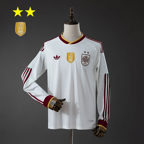 Spain 2026 Visitante 2-Star Champion Edition Manga longa Camisa S-3XL