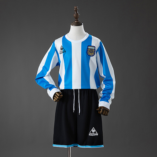 Argentina 1998 Titular Retrô Manga longa Kit infantil Tamanho 16-28