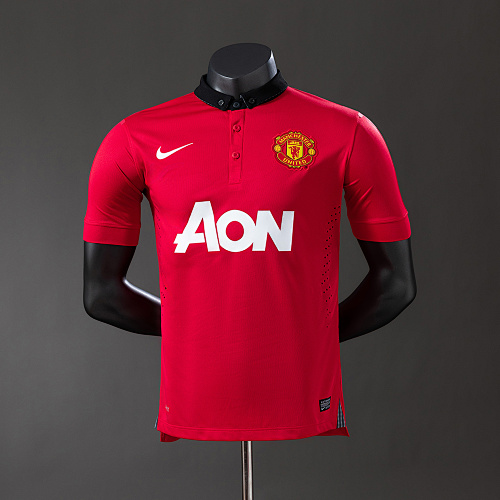 M-U 2013/14 Versão jogador Retrô Titular Camisa S-3XL