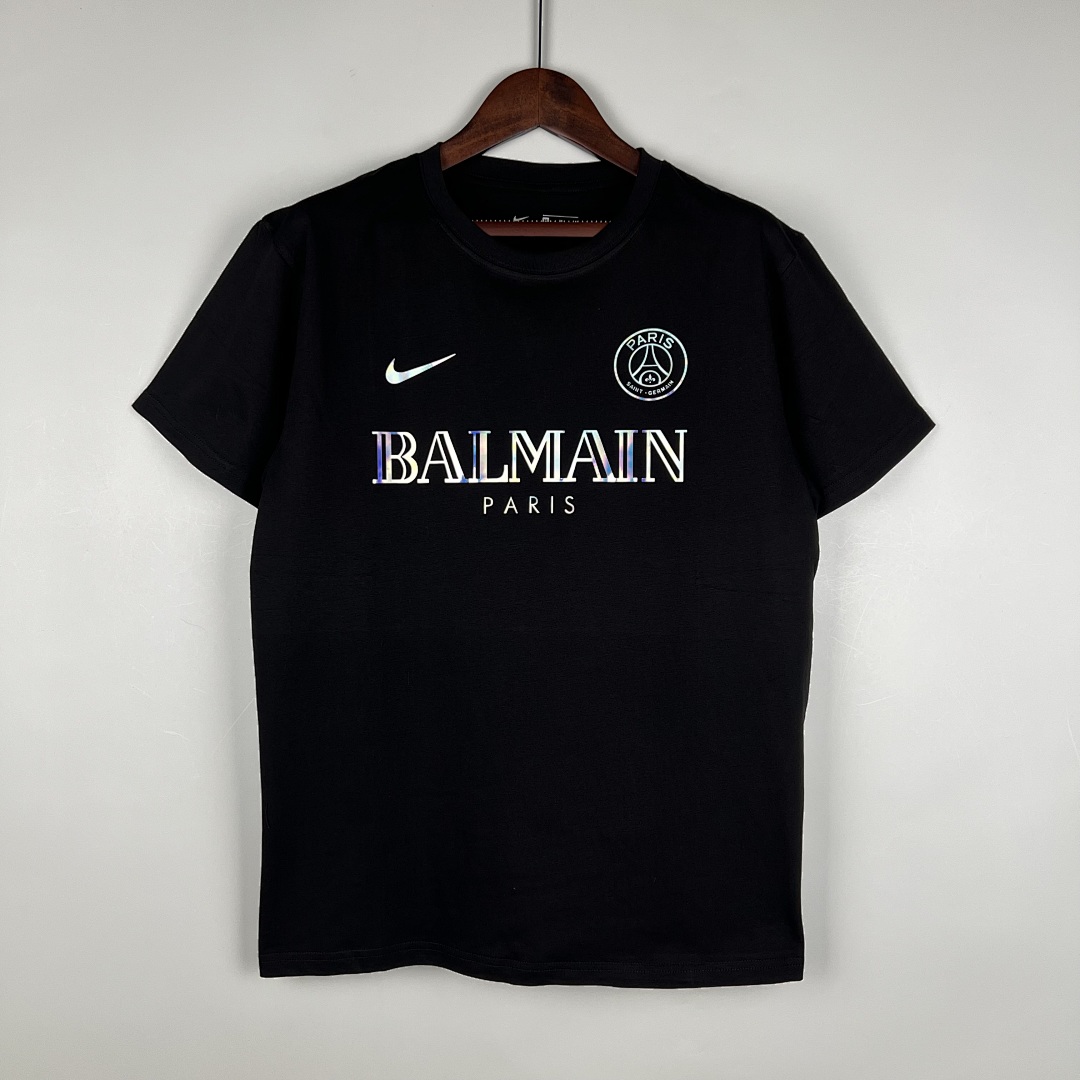 23/24 PSG Cotton T-Shirt Black S-XXL, foto 1