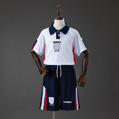 England 1998 Titular Retrô Kit infantil Tamanho 16-28