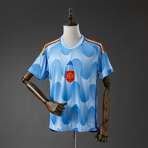 Spain 2022 Visitante Retrô Camisa S-XXL