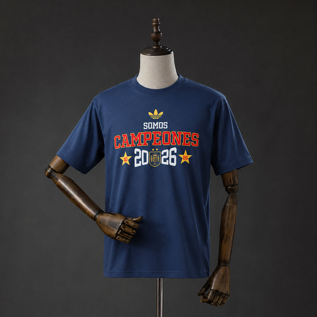 Spain "We Are Champions" T-Shirt Blue S-3XL, foto 1