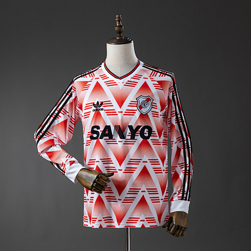 River Plate 92/93 Visitante Manga longa Retrô Camisa S-XXL
