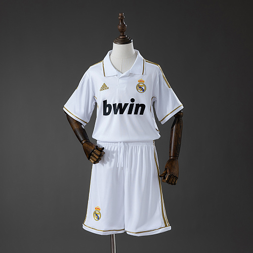 Real Madrid 11/12 Titular Retrô Kit infantil Tamanho 16-28