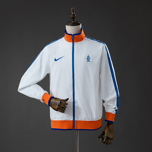 Netherlands 10/11 Retrô Windbreaker White S-XXL