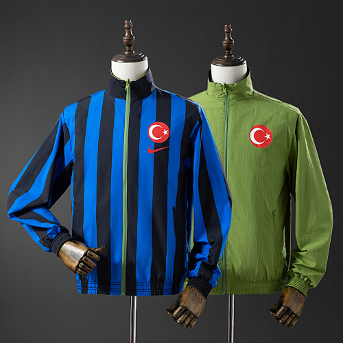 Türkiye Reversible Jacket Windbreaker - Blue & Green, S-XXL