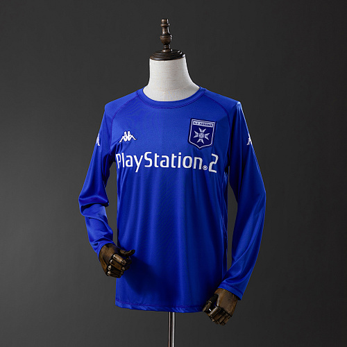 Auxerre 03/04 Visitante Manga longa Retrô Camisa S-XXL