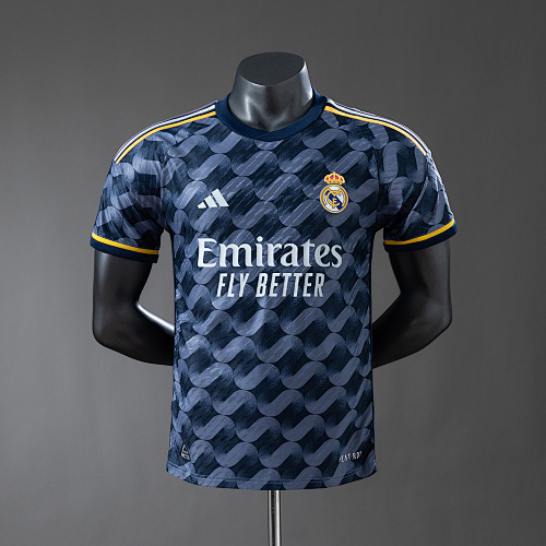 Real Madrid 23/24 Visitante Retrô Versão jogador Camisa S-3XL
