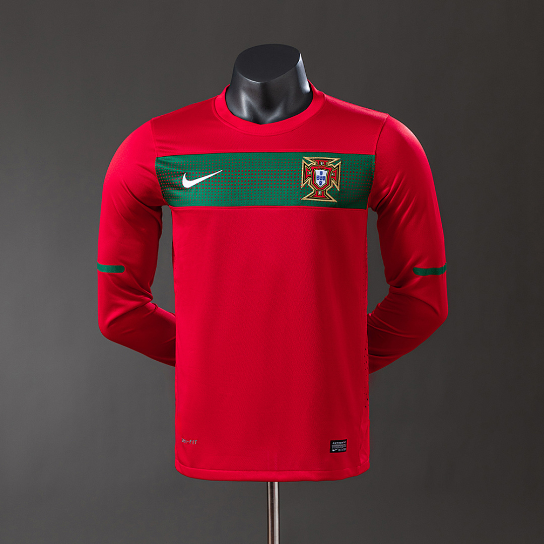 Portugal 2010 Versão jogador Retrô Manga longa Titular Camisa S-3XL, foto 1