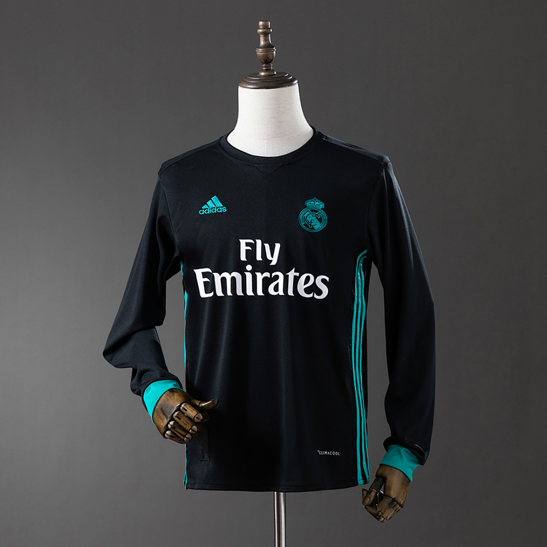 Retrô Real Madrid 17/18 Visitante Manga longa S-XXL, foto 1