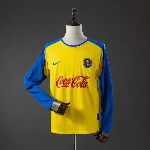 America 03/04 Titular Manga longa Retrô Camisa S-XXL