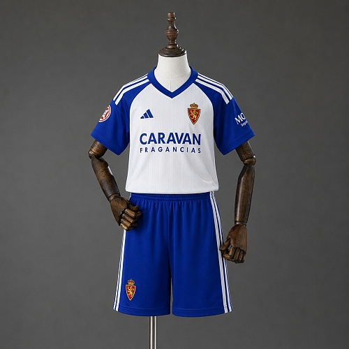 Real Zaragoza 26/27 Titular Kids kit Tamanho 16-28