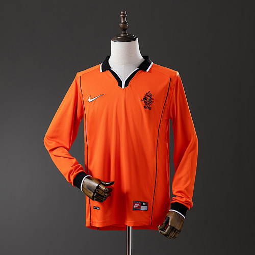 Netherlands 1998 Titular Manga longa Retrô Camisa S-XXL