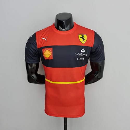 2022 F1 Formula One; Ferrari racing suit crew neck red 55 S-5XL