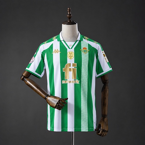 Real Betis 11/12 King's Cup Gold Retrô Camisa S-XXL