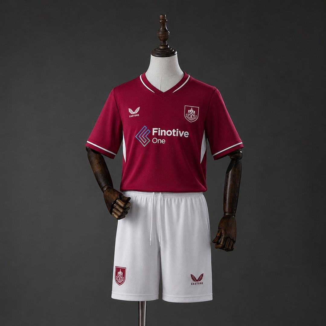 Burnley 26/27 Titular Kit infantil Tamanho 16-28, foto 1