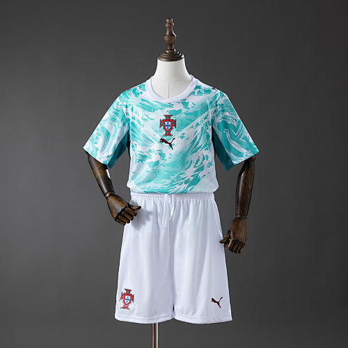 Portugal 2026 Visitante Kids Kit Jerseys Tamanho 16-28