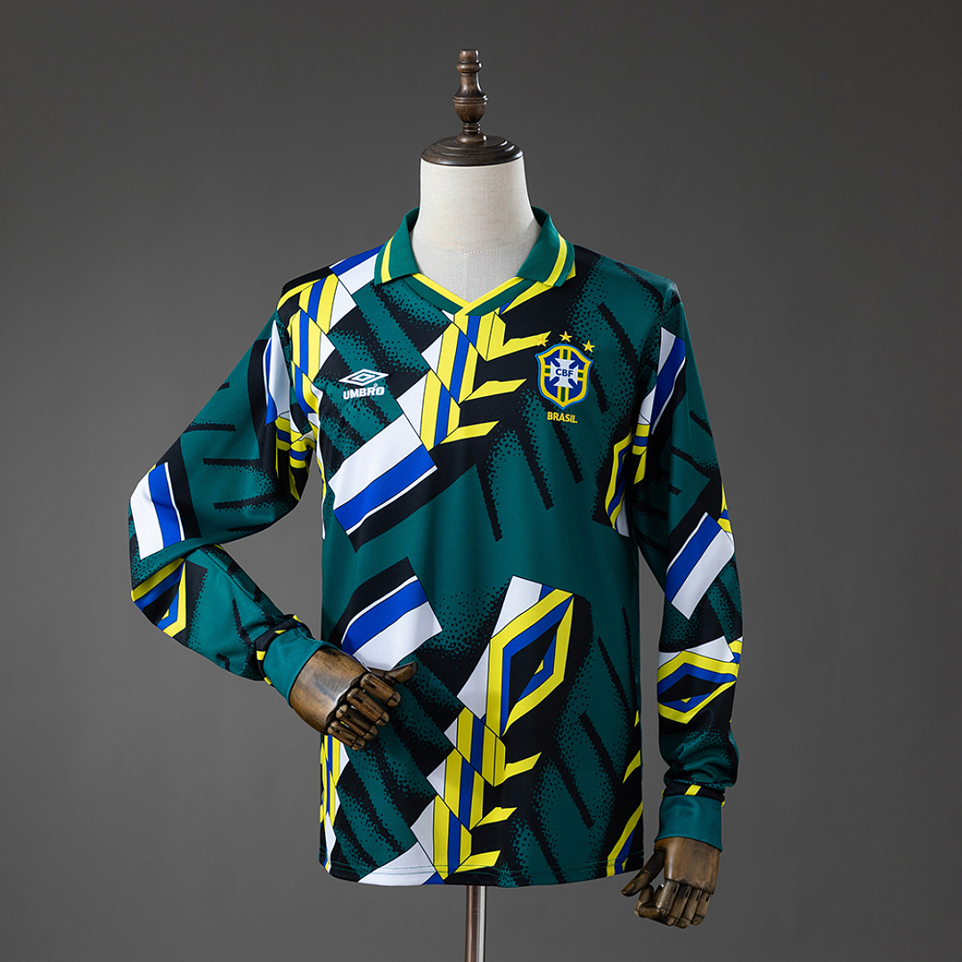 Brazil 96/97 Goleiro Retrô Manga longa Camisa S-XXL, foto 1