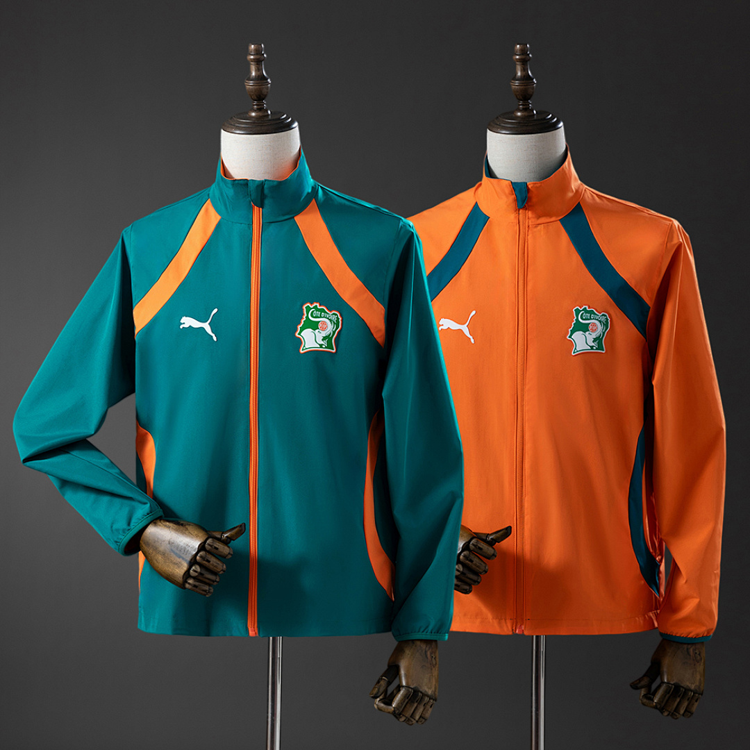 Ivory Coast 2026 Reversible Jacket Windbreaker - Green & Orange S-3XL, foto 1