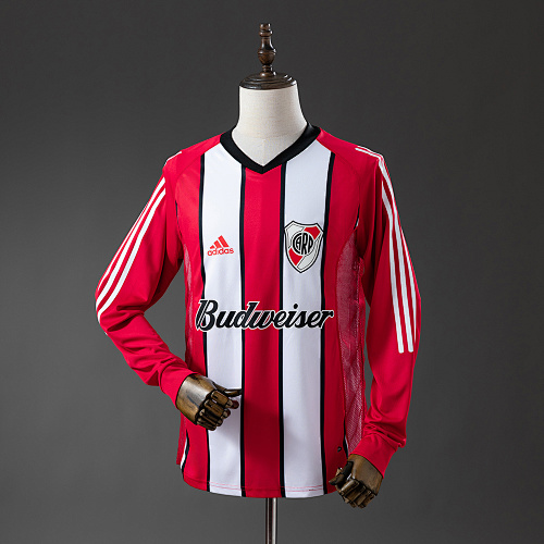 River Plate 03/04 Visitante Manga longa Retrô Camisa S-XXL