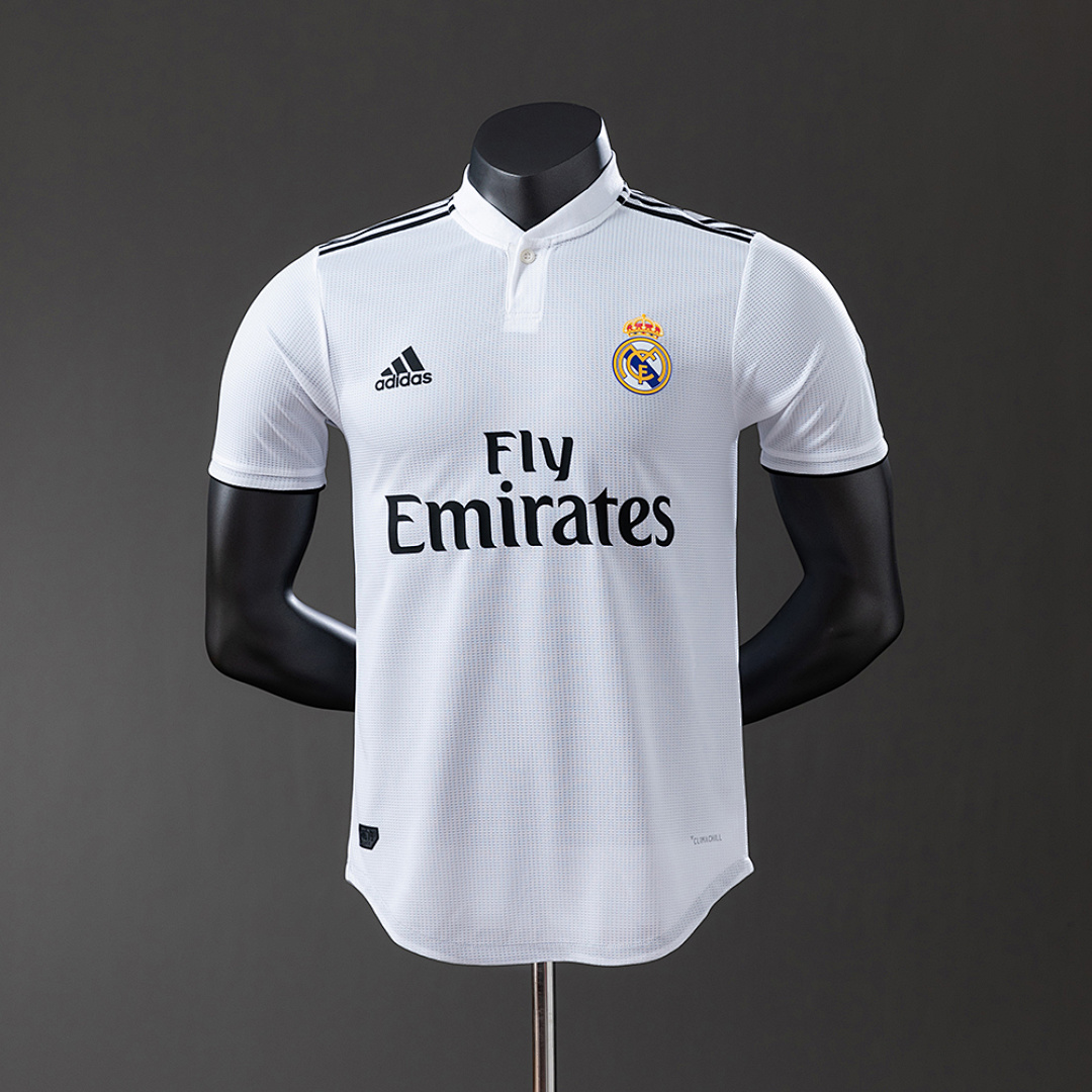 Real Madrid 18/19 Titular Versão jogador Retrô Camisa S-3XL, foto 1
