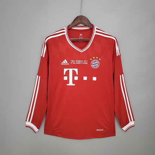 Retrô Manga longa Bayern Munich 13/14 Champions League Titular S-XXL