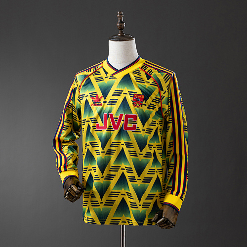 Retrô Manga longa Arsenal 91/93 Visitante S-XXL