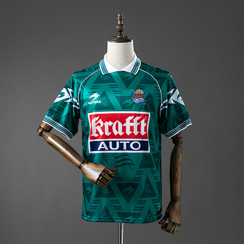 Real Sociedad 95/96 Retrô Visitante Camisa S-XXL