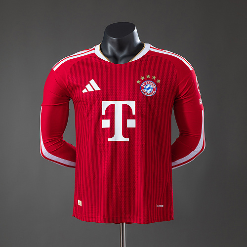 Bayern Munich 26/27 Titular Versão jogador Manga longa Camisa S-3XL