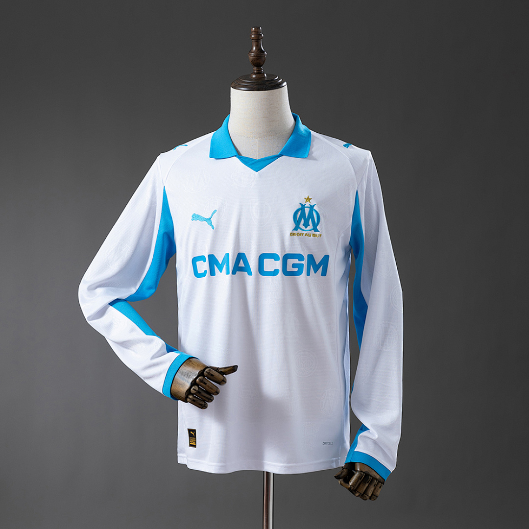 Marseille 25/26 Titular Manga longa Camisa S-4XL, foto 1