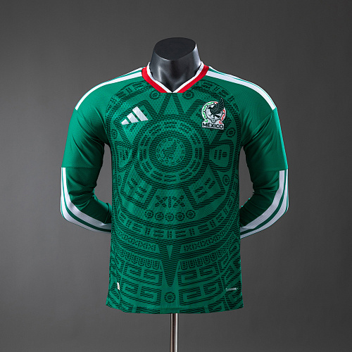Mexico 2026 Titular Manga longa Versão jogador Jerseys S-4XL