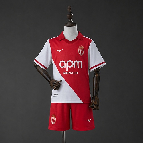 AS Monaco 26/27 Titular Kids Kit Tamanho 16-28