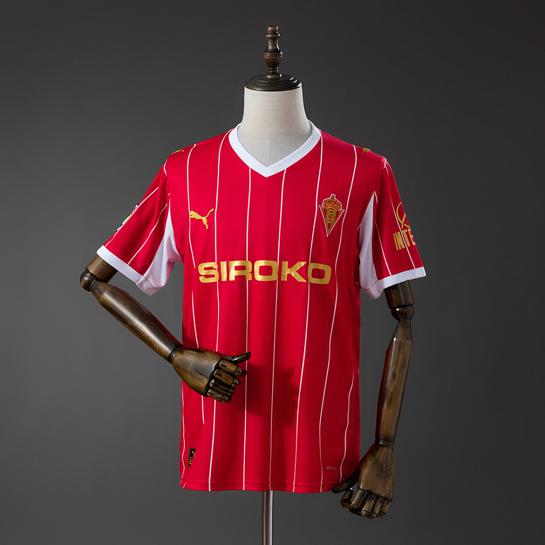 Sporting de Gijon 25/26 Retrô Style Camisa S-4XL, foto 1