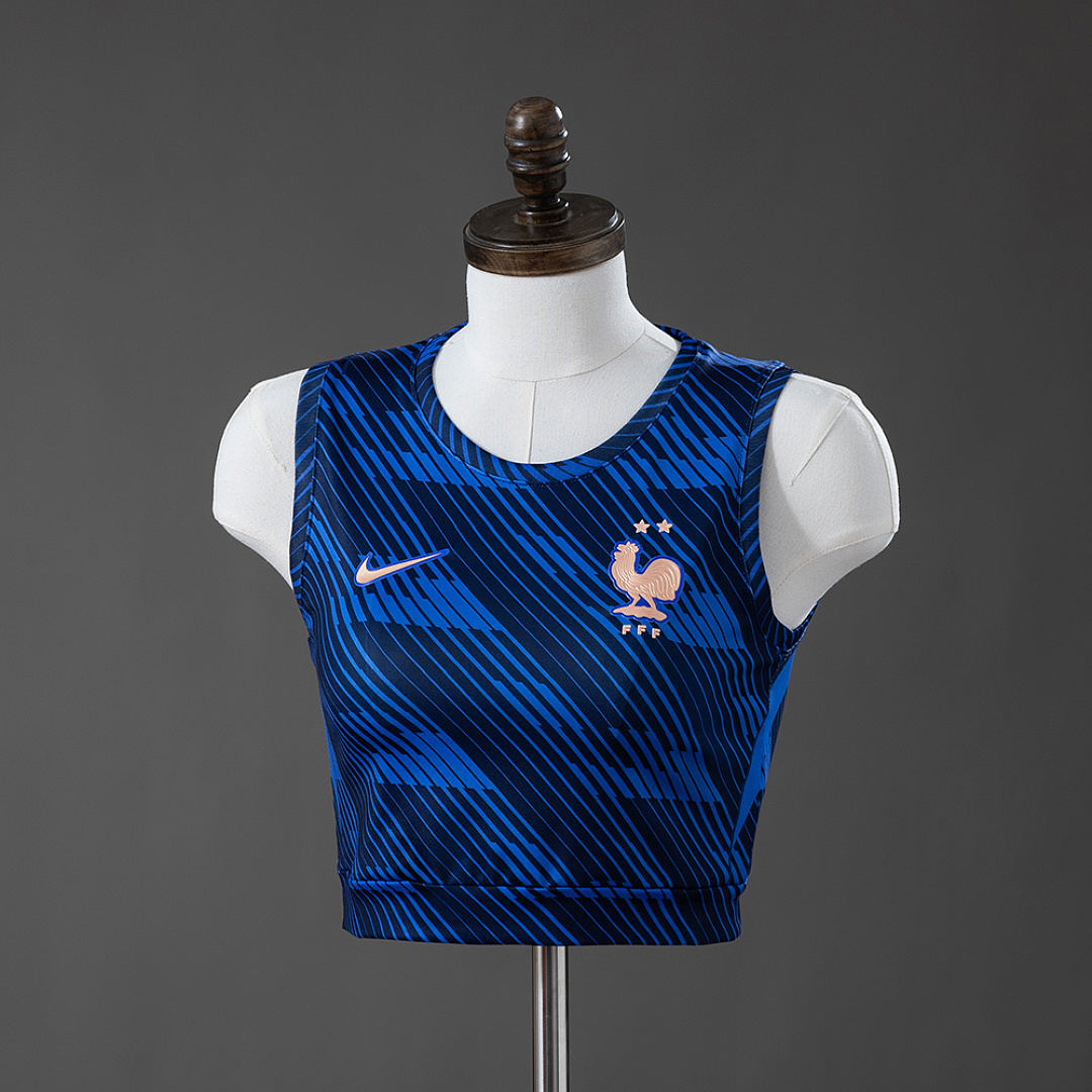 France 2026 Titular Feminina Crop Top Style Vest S-XXL, foto 1