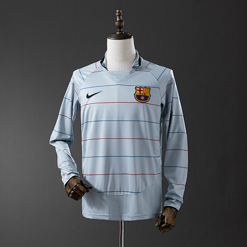 Barcelona 03/04 Visitante Retrô Manga longa Camisa S-XXL