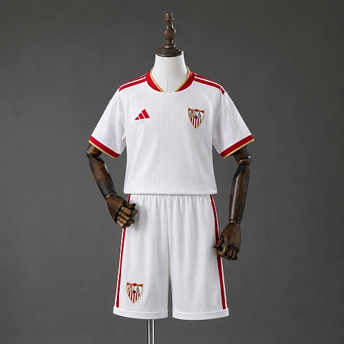 Sevilla 26/27 Titular Kids Kit Tamanho 16-28