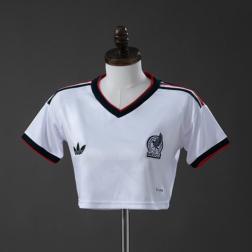 Mexico 2026 Visitante Feminina Crop Top Style S-XXL