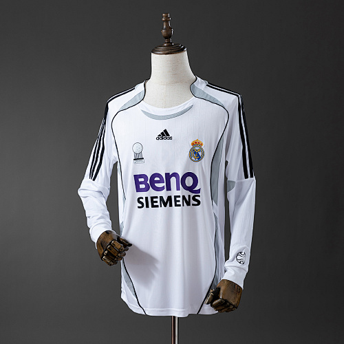 Real Madrid 2006/07 Titular Manga longa Retrô Camisa S-XXL