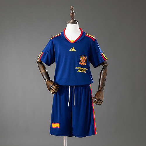 Spain 2010 Visitante Retrô Kit infantil Tamanho 16-28