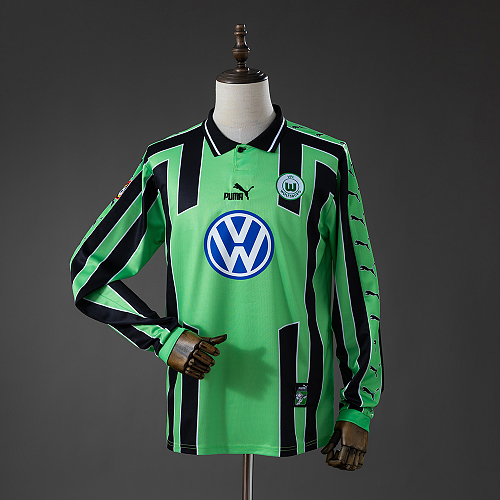 Wolfsburg 99/00 Visitante Retrô Manga longa Camisa S-XXL