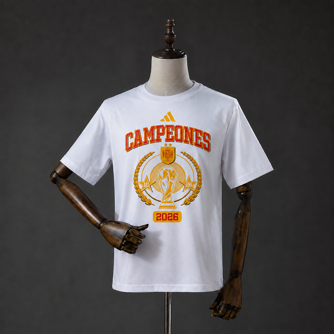 Spain "We Are Champions" T-Shirt White S-3XL), foto 1