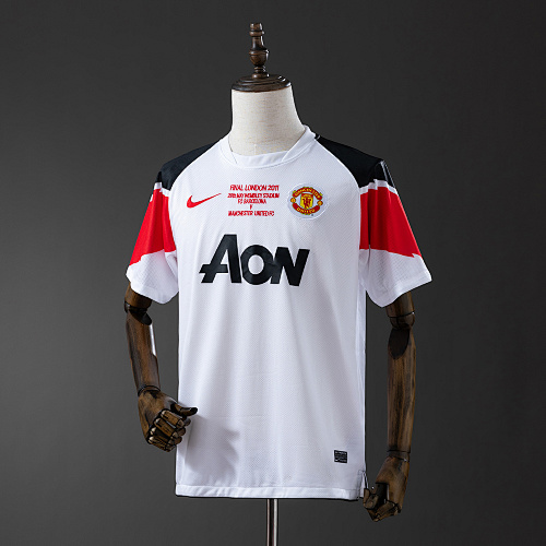 M-U 2010/11 Visitante Champions League version Retrô Camisa S-XXL