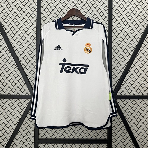 Retrô Manga longa Real Madrid 00/01 Titular S-XXL